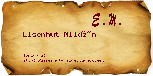 Eisenhut Milán névjegykártya