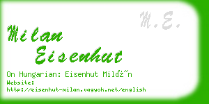 milan eisenhut business card